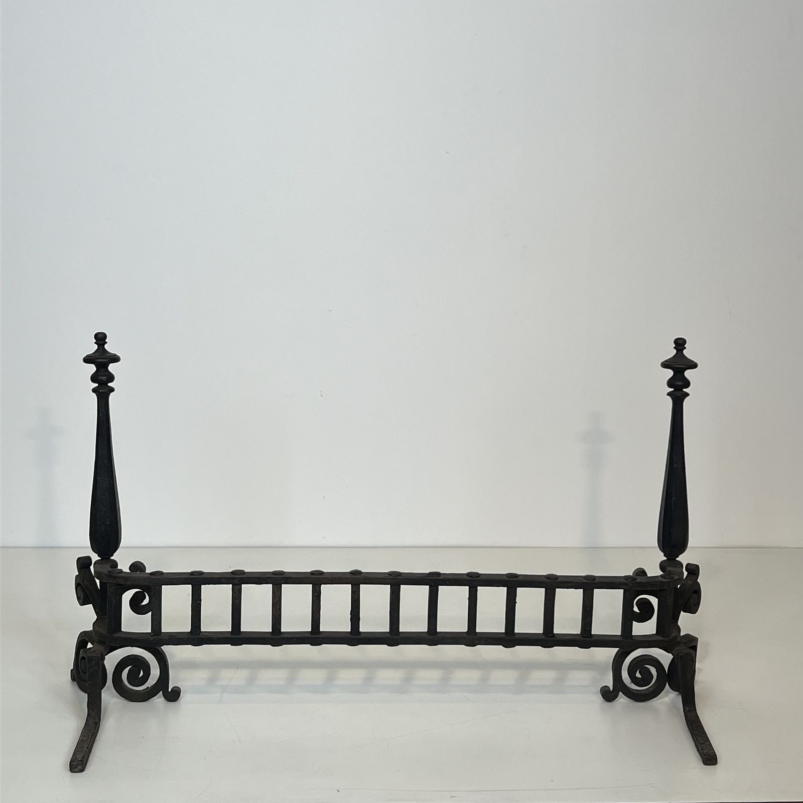 photo buy Wrought Iron Fire Dog Bar, 1900s