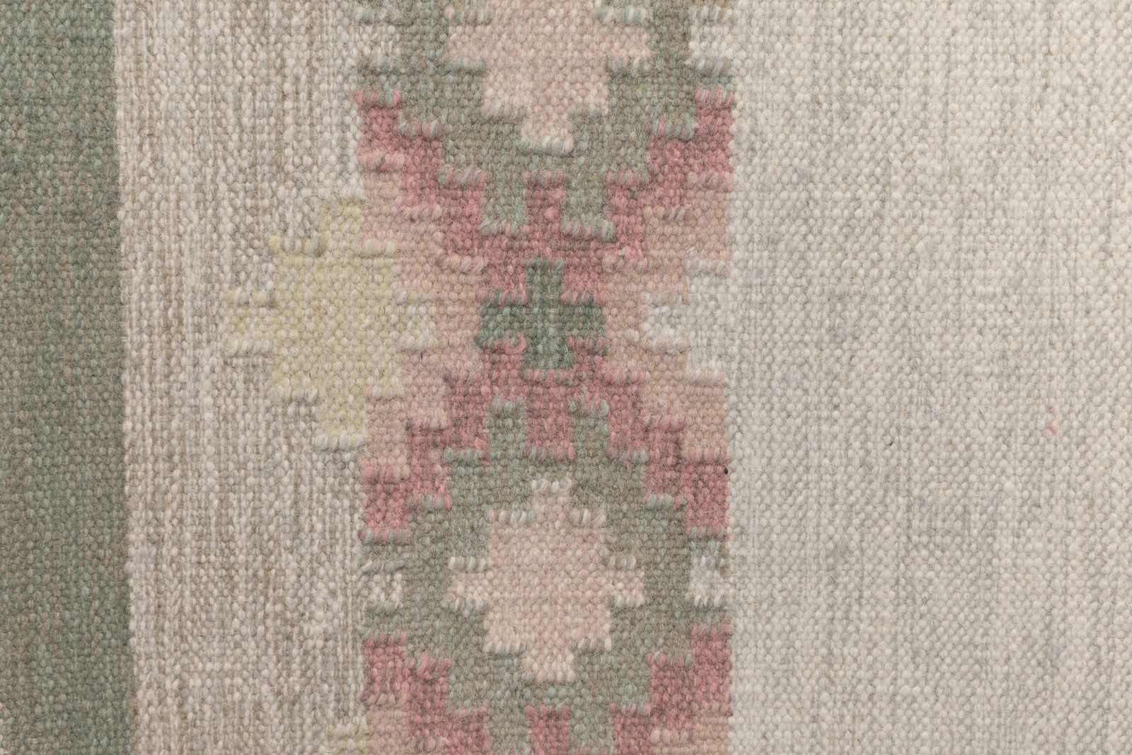 Swedish Flatweave Carpet In Tones Of Green photo vinterior