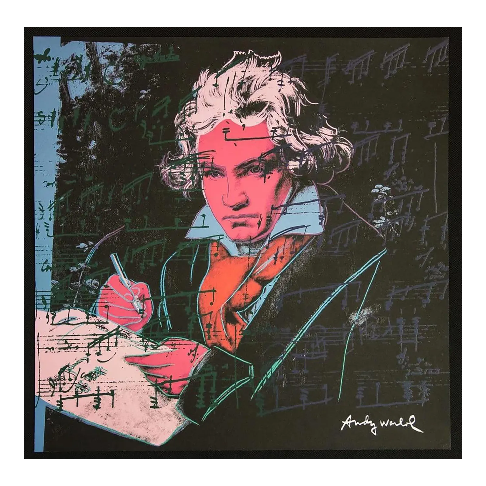 1986 Carnegie Museum Of Art After Andy Warhol "Beethoven" Lithograph
