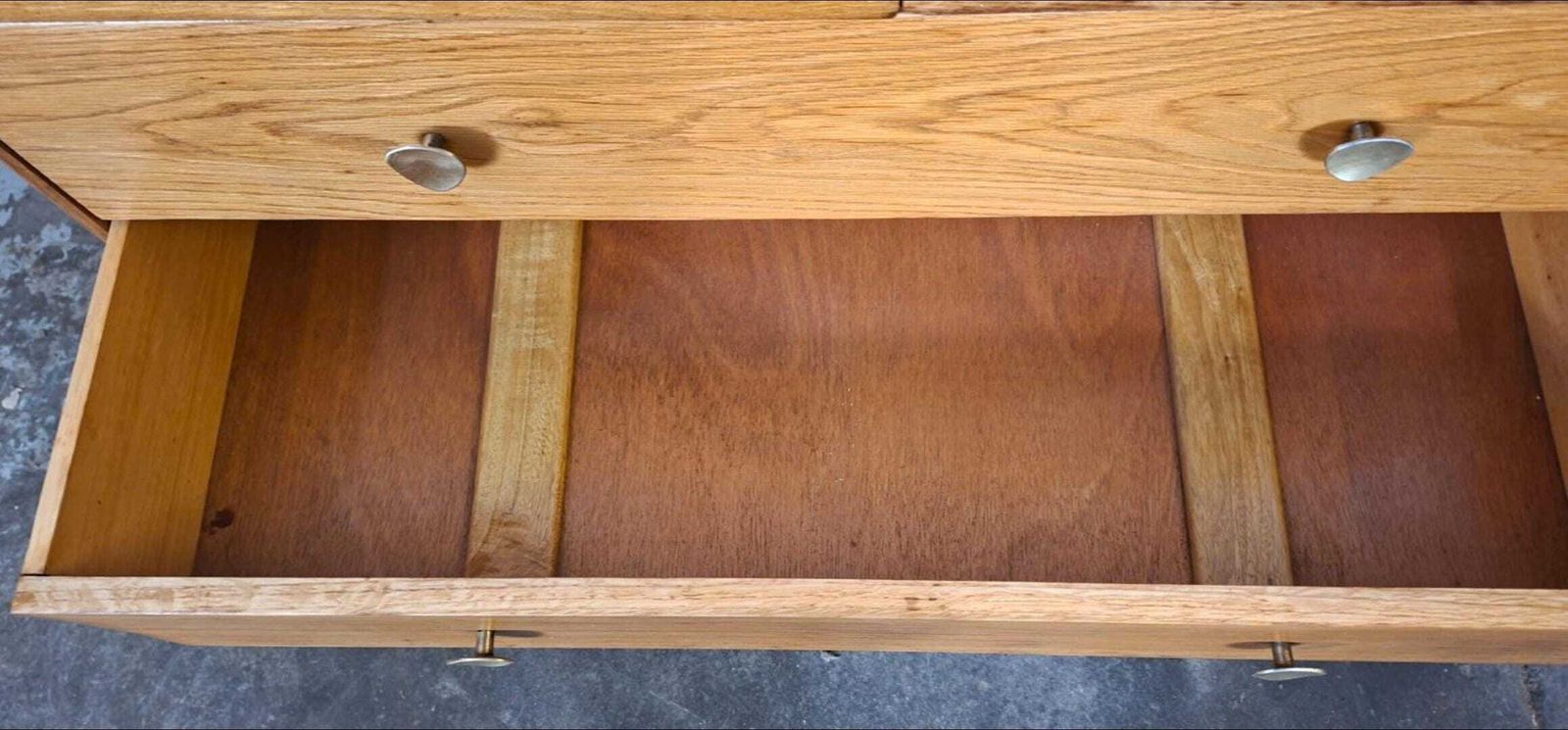 photo furniture Chest Of Drawers ~ Oak ~ Vintage ~ Mid Century ~ Brass Handles