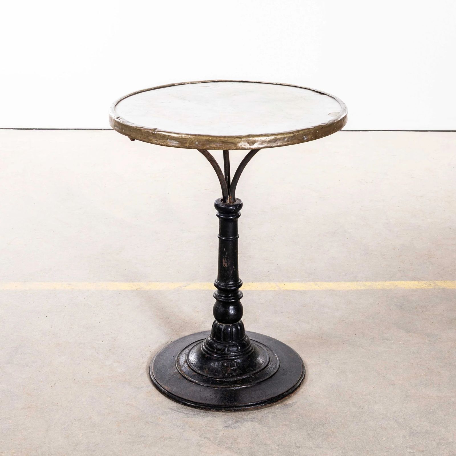 1890’s Rare French Bobbin Base Marble Bistro Table