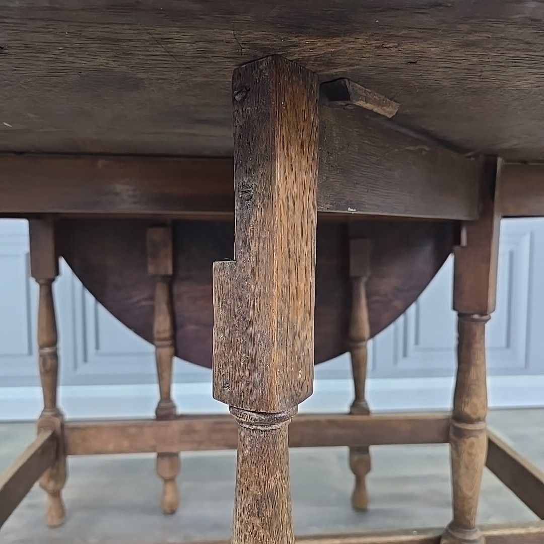 photo buy Antique Drop Leaf Table – Solid Oak Gate Leg – Country Farmhouse Wooden Dining