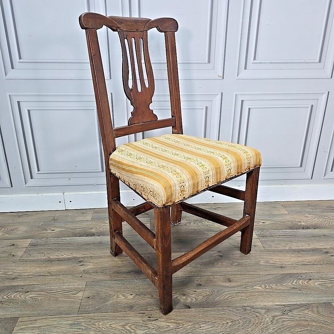 Antique Dining Chair Upholstered Bedroom Hall Seat Vintage Decorative Shape