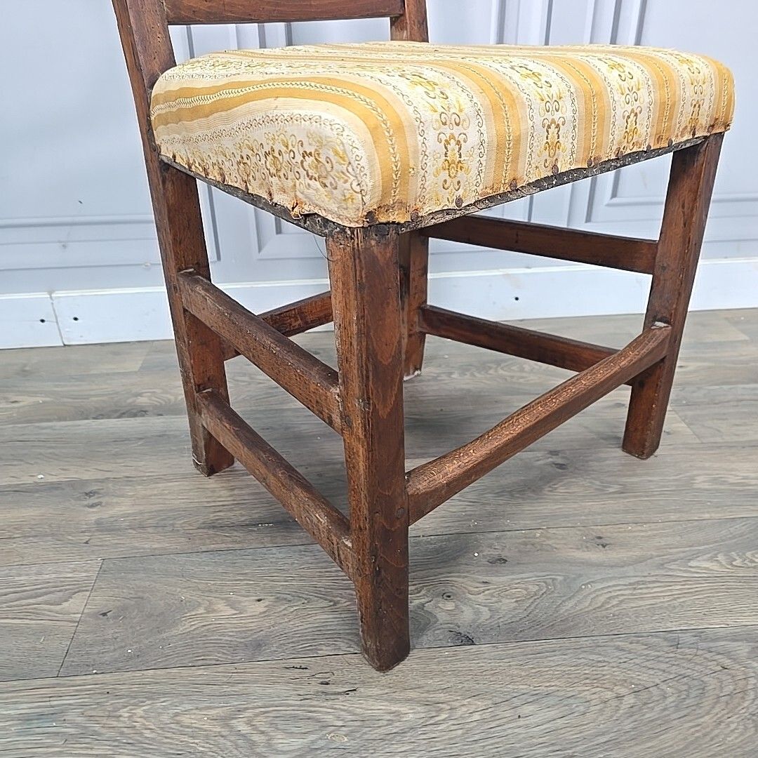 Antique Dining Chair Upholstered Bedroom Hall Seat Vintage Decorative Shape photo for sale