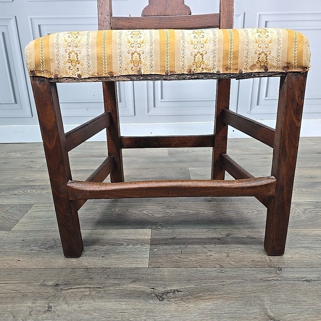 Antique Dining Chair Upholstered Bedroom Hall Seat Vintage Decorative Shape photo 80.0