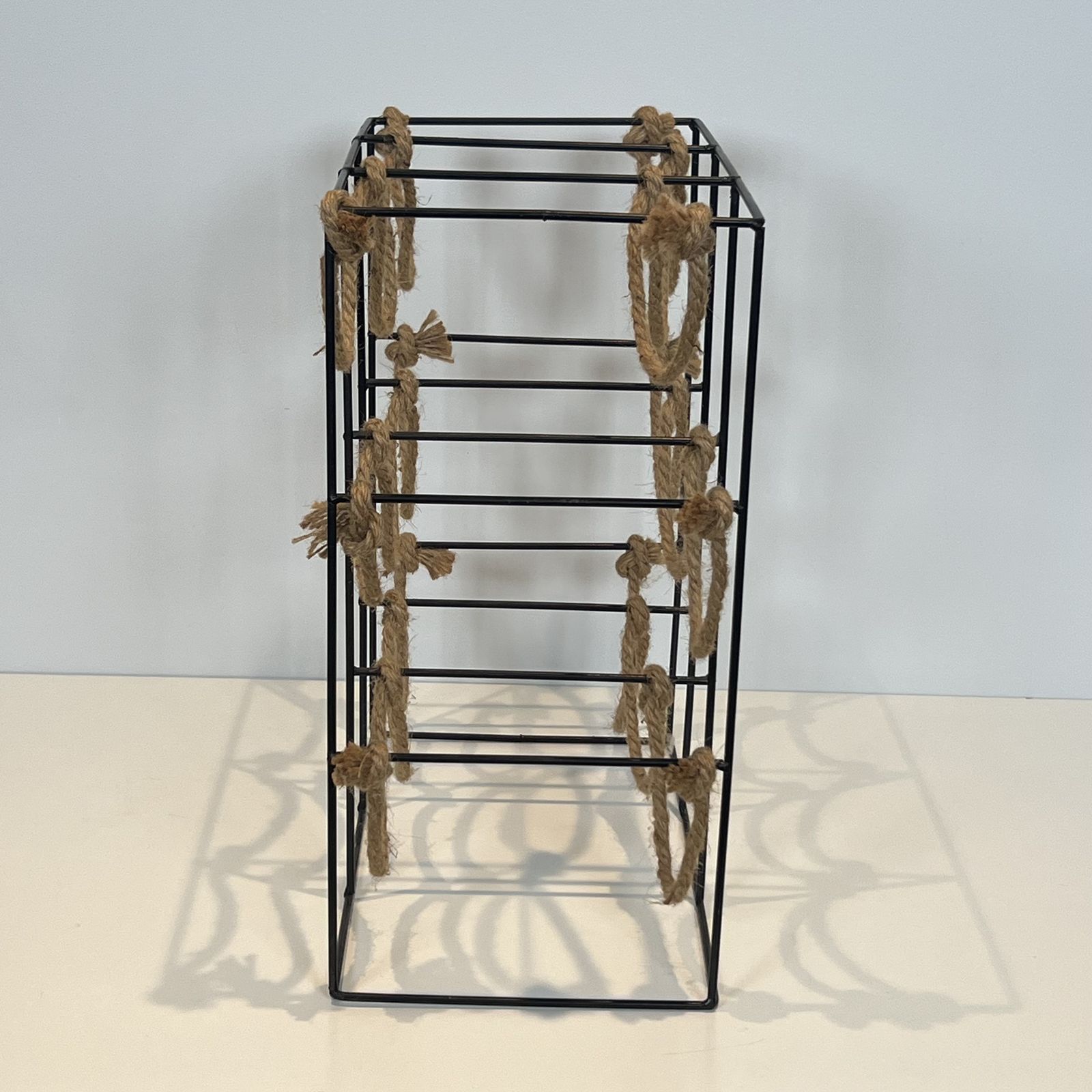 Metal And Rope Bottle Holder, 1980s photo buy