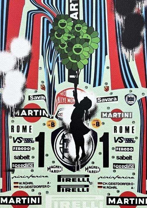 Death Nyc   Girl With Murakami Green Balloon And Martini   Limited Edition With Certificate photo furniture