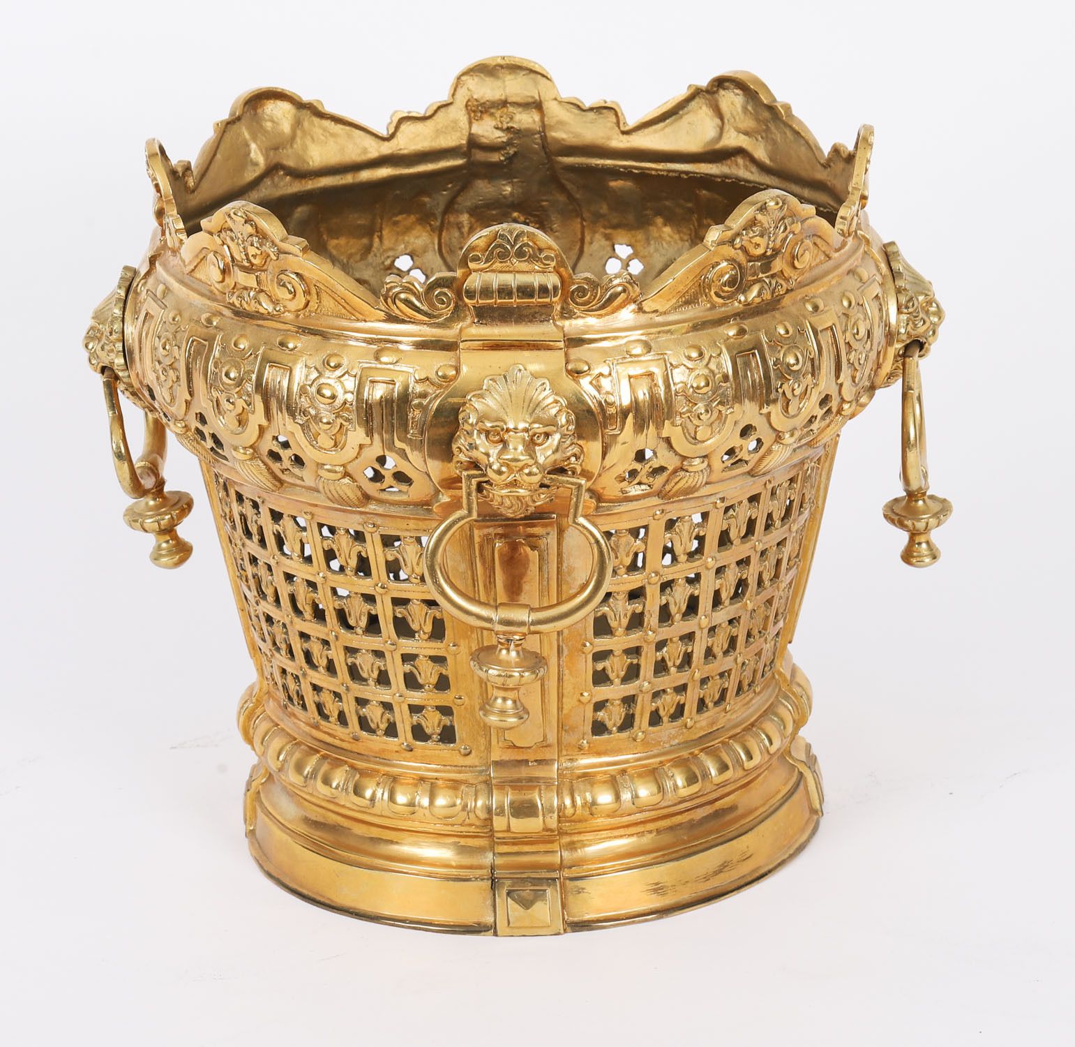 photo for sale Antique Pair Of Louis XIV Ormolu Jardinieres 19th Century
