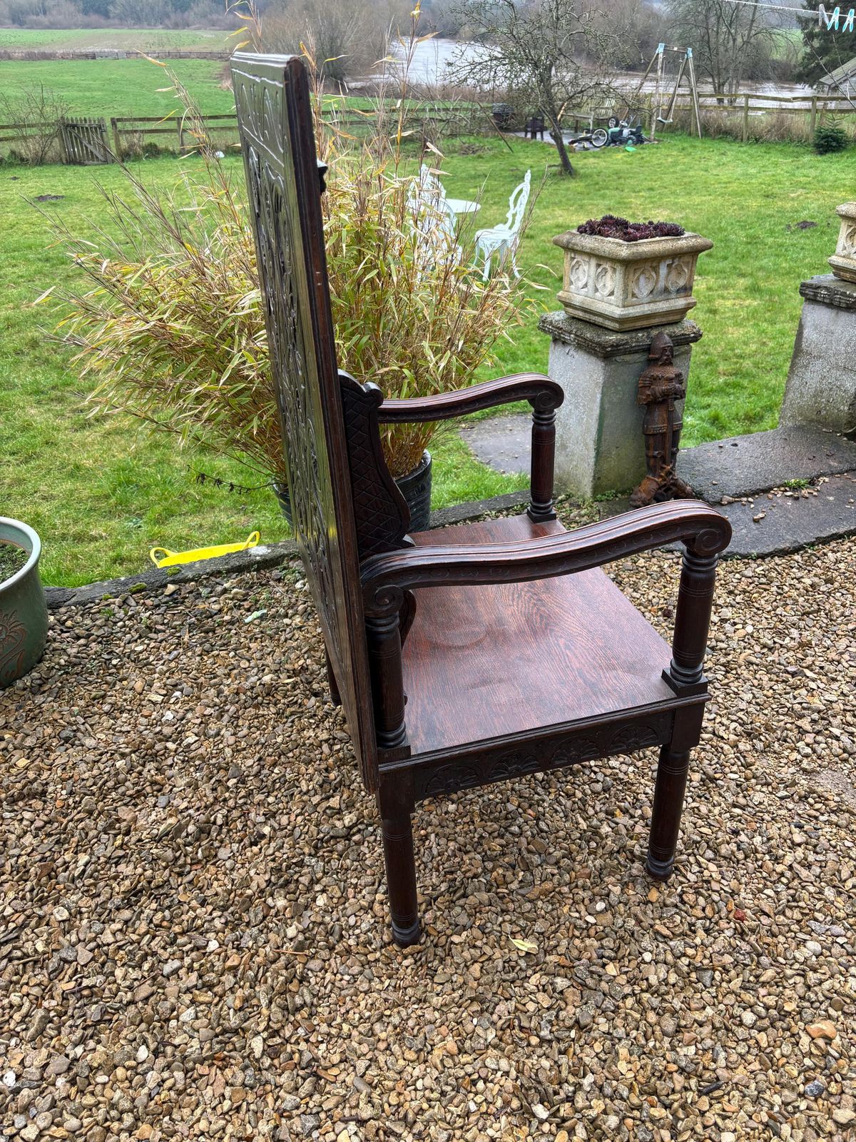 Antique Monks Metamorphic Bench Table Chair Multifunctional English Carved Oak photo 445.0