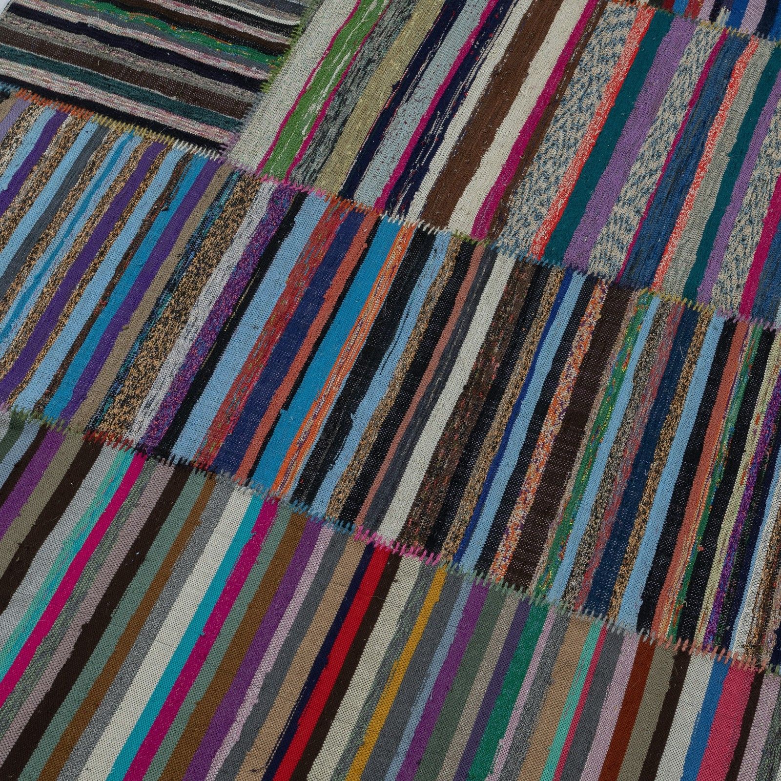 8.6x13.3 Ft Adjustable Turkish Kilim, Handmade Cotton Rag Rug, Flat Weave Carpet photo furniture