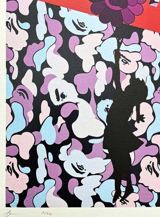 Death Nyc   Girl With Murakami Balloon Blue   Limited Edition Reproduction Print photo for sale