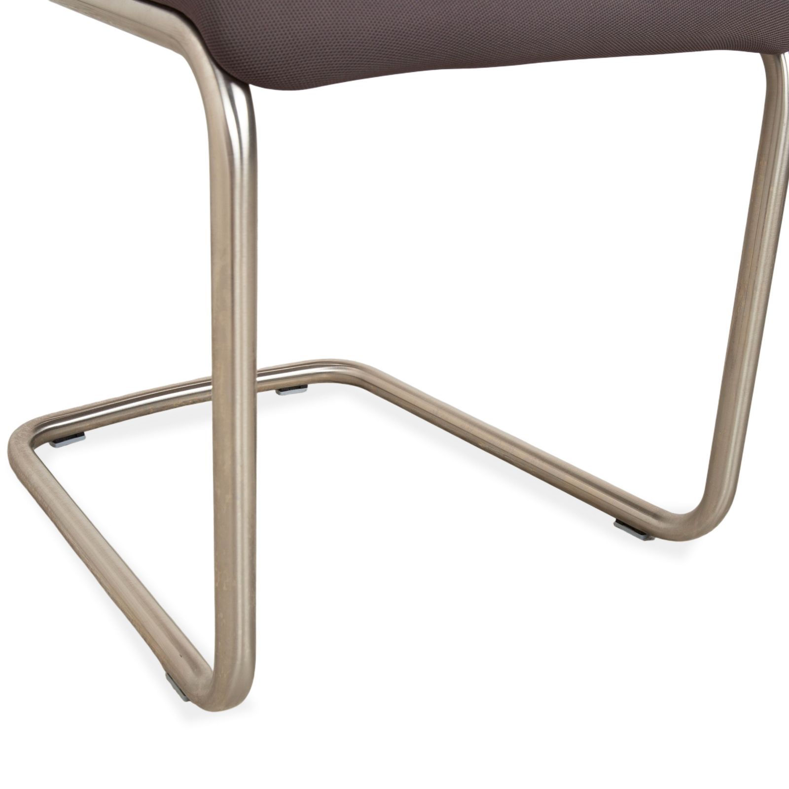 Set Of 4 Venjakob Lilli Fabric Cantilever Chairs, Grey And Brown photo 916.0