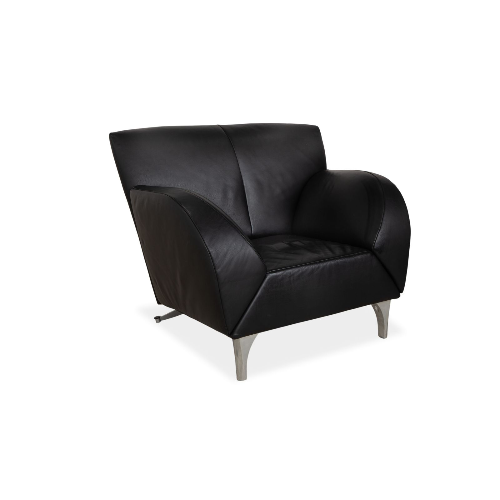 Fauteuil Jori JR-8400 en cuir noir, fonction manuelle