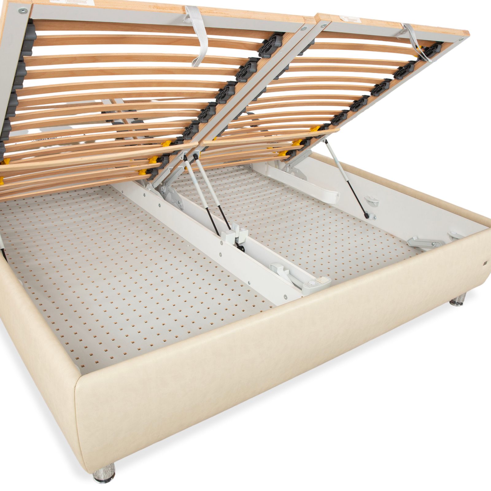 Ruf Loftline Faux Leather Bed, Beige/Cream, 180 X 200 Cm photo vintage