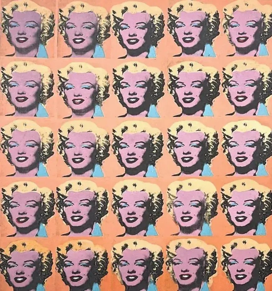 After Andy Warhol, 25x Marilyn Monroe, 1980s, Lithograph photo furniture