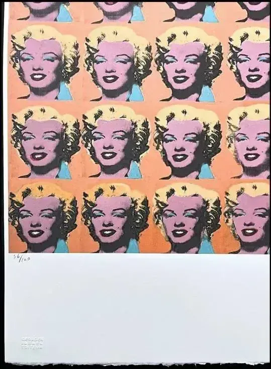 After Andy Warhol, 25x Marilyn Monroe, 1980s, Lithograph photo for sale