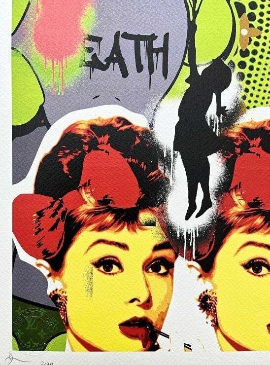 Death Nyc   Audrey Hepburn With Kusama Pumpkin   Limited Edition With Certificate photo Art