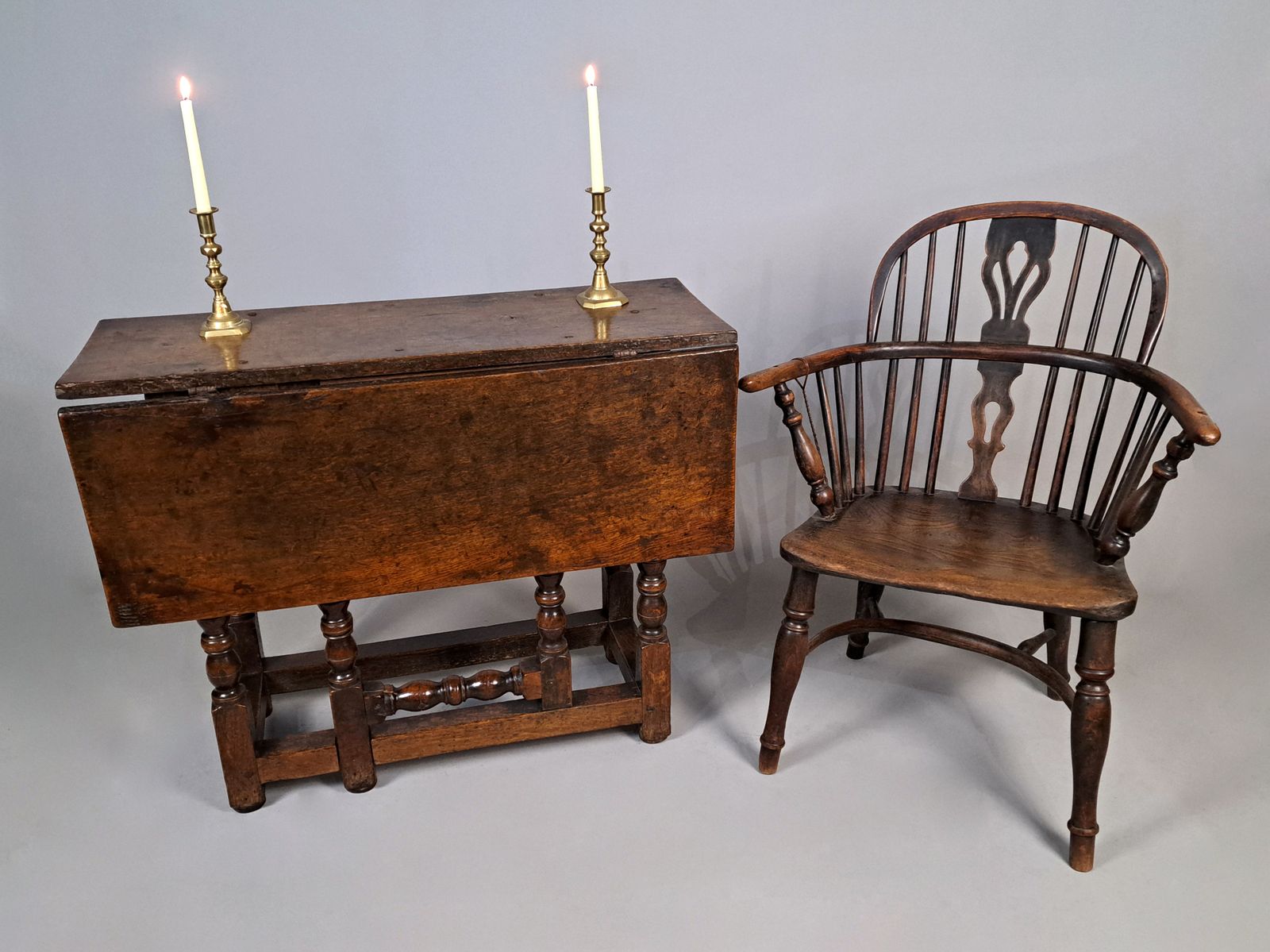 Exemplary Charles II Oak Side Table With Fantastic Patination C. 1670 photo furniture