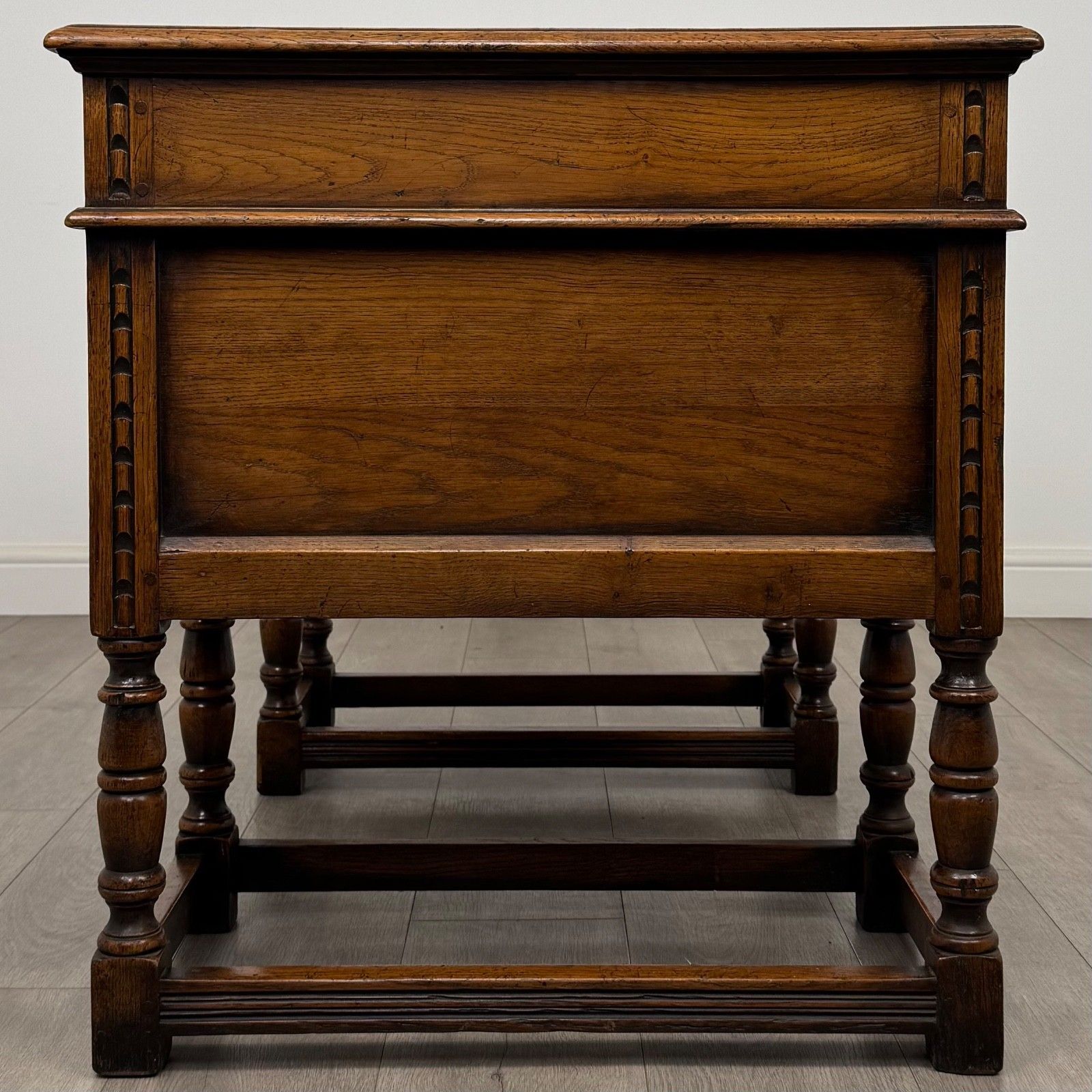 Antique 20th Century Fine Quality Jacobean Revival Desk In Oak photo for sale