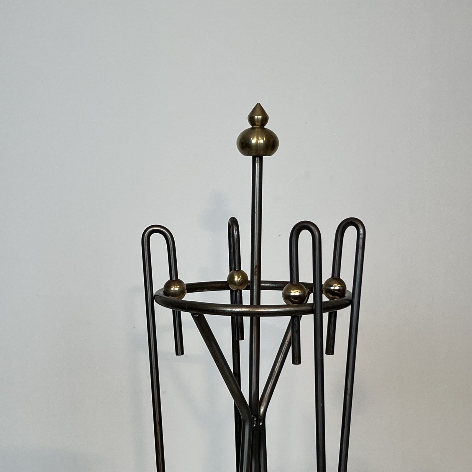 Fire Set In Brushed Steel And Brass photo 1650.0