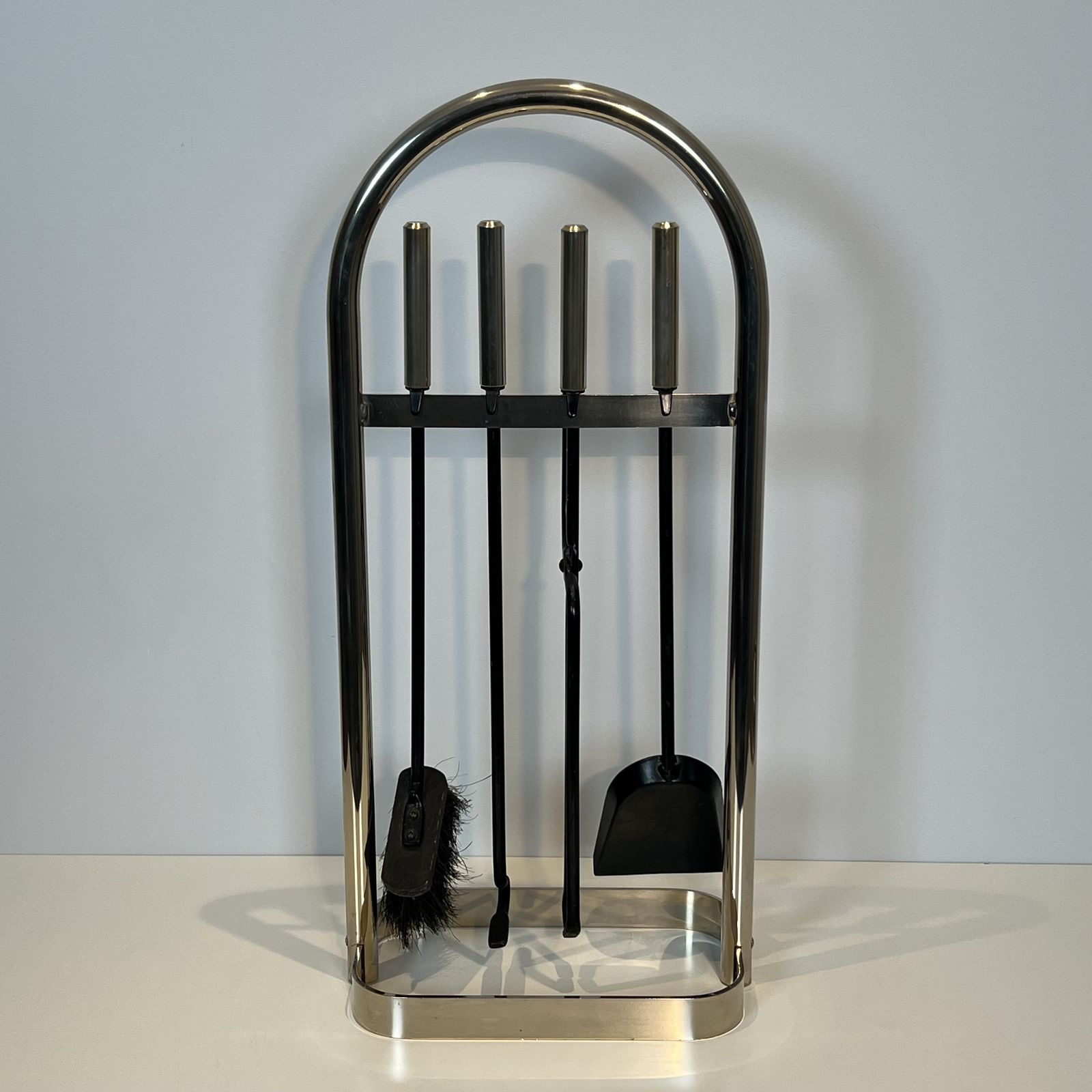 Fireworks Set In Black And Chrome Lacquered Metal photo furniture