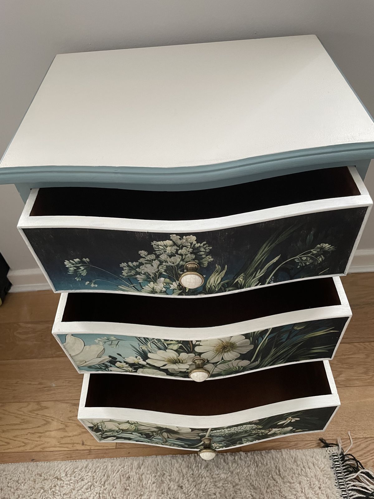 Refurbished, Decoupaged Chest Of Drawers photo for sale