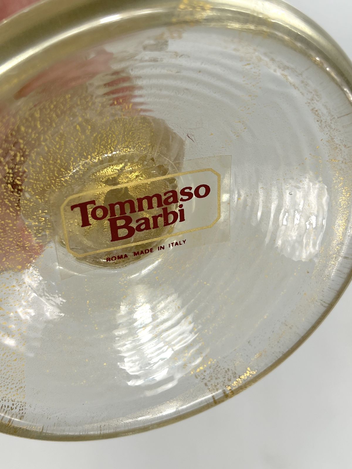 Mid Century Rare Brass And Murano Glass Table Lamp By Tommaso Barbi photo vinterior