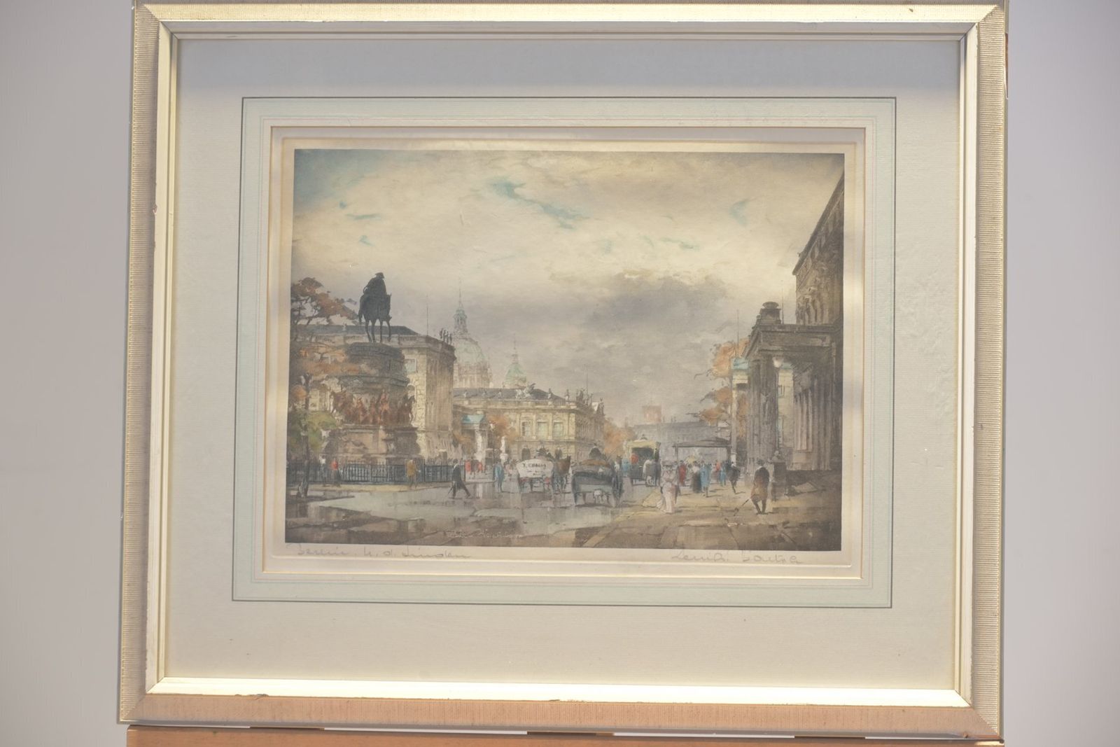 Unter Den Linden, Color Lithograph By Reinhard Bartsch, Circa 1960