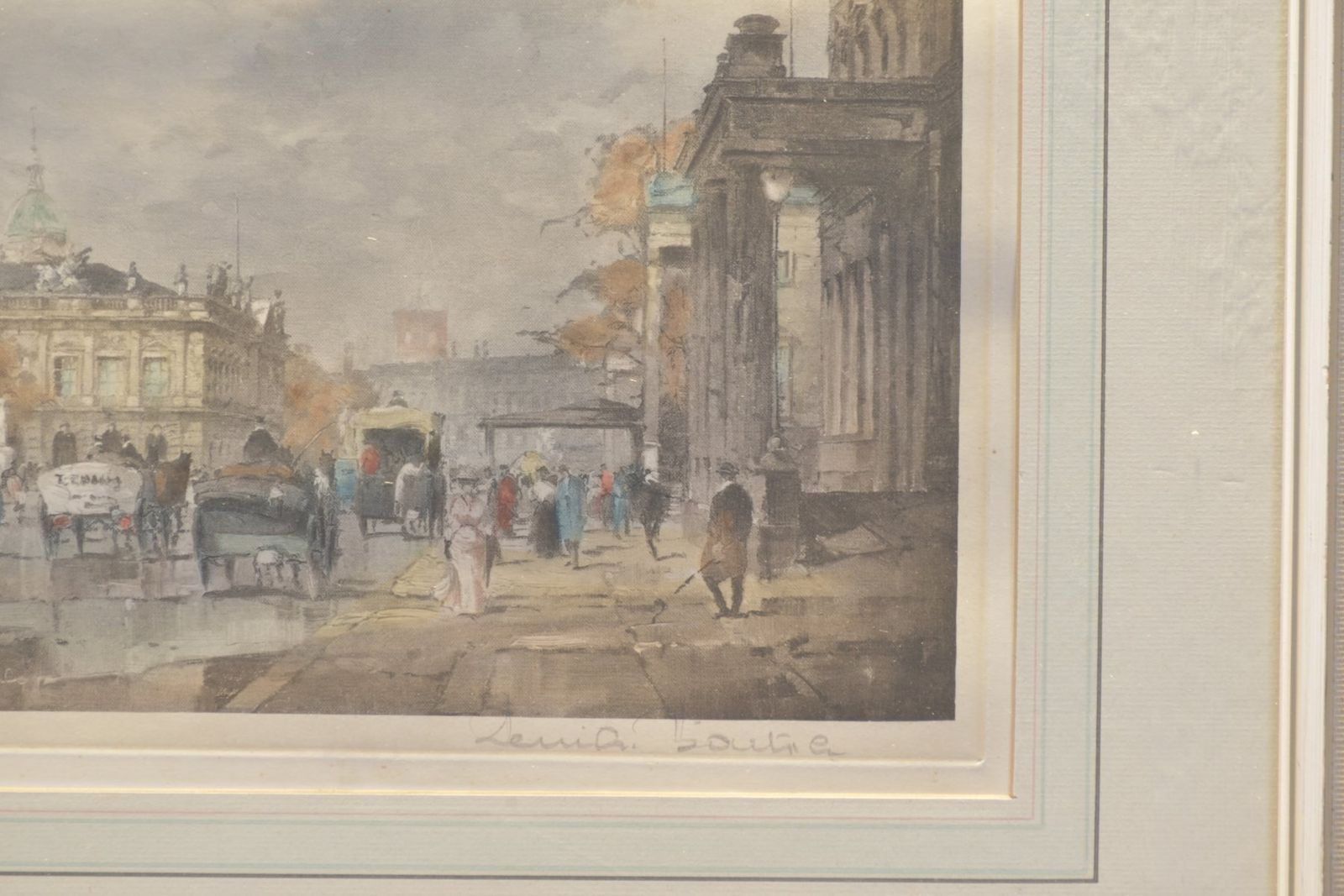 Unter Den Linden, Color Lithograph By Reinhard Bartsch, Circa 1960 photo vinterior