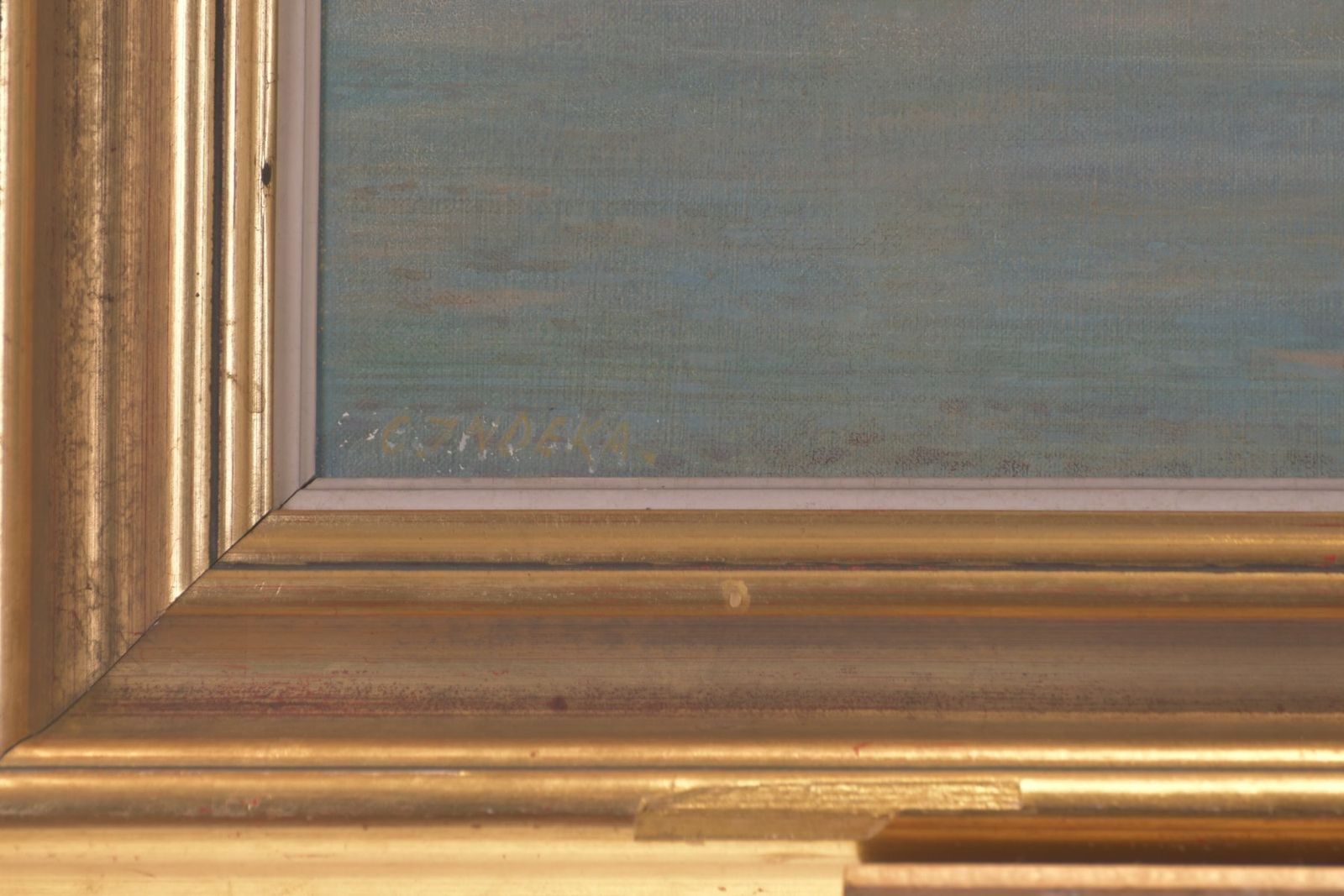 Venice With San Marco, Oil On Canvas In A Gold Frame photo furniture