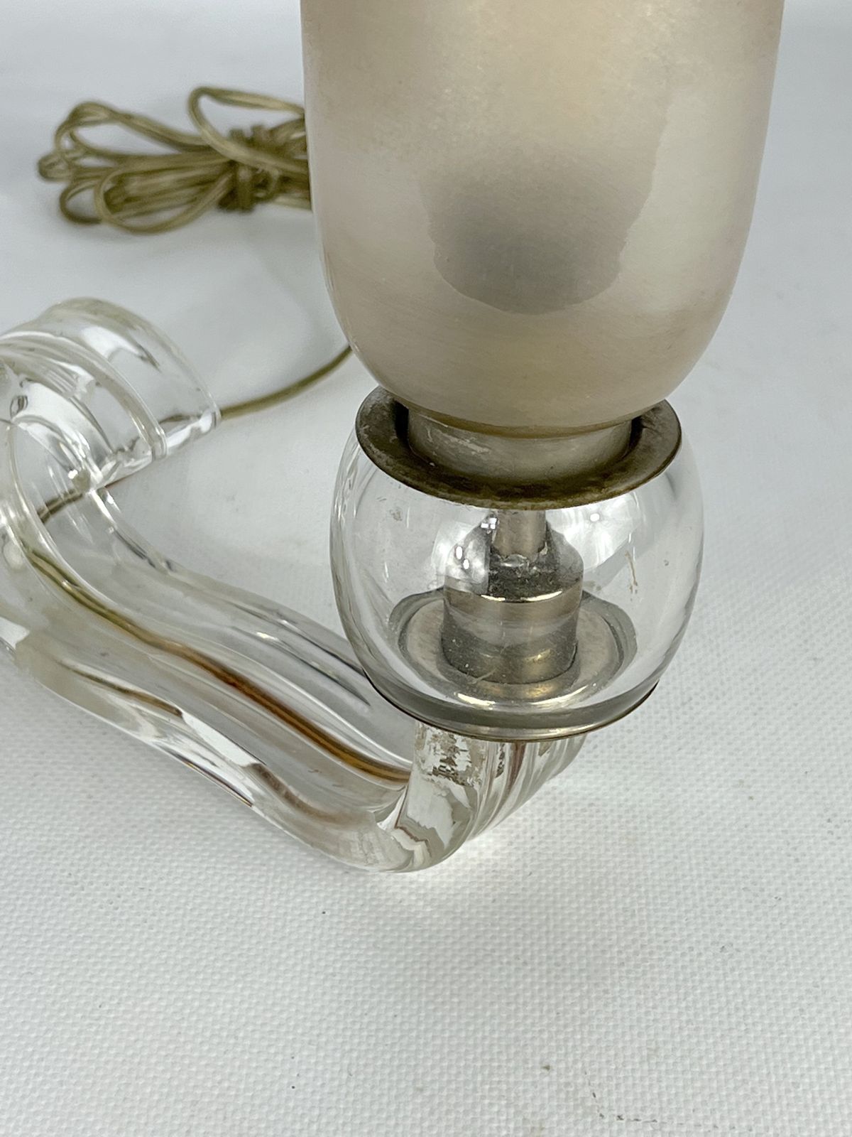 Art Deco Murano Glass Table Lamp By Barovier. Italy 1930s photo Lighting