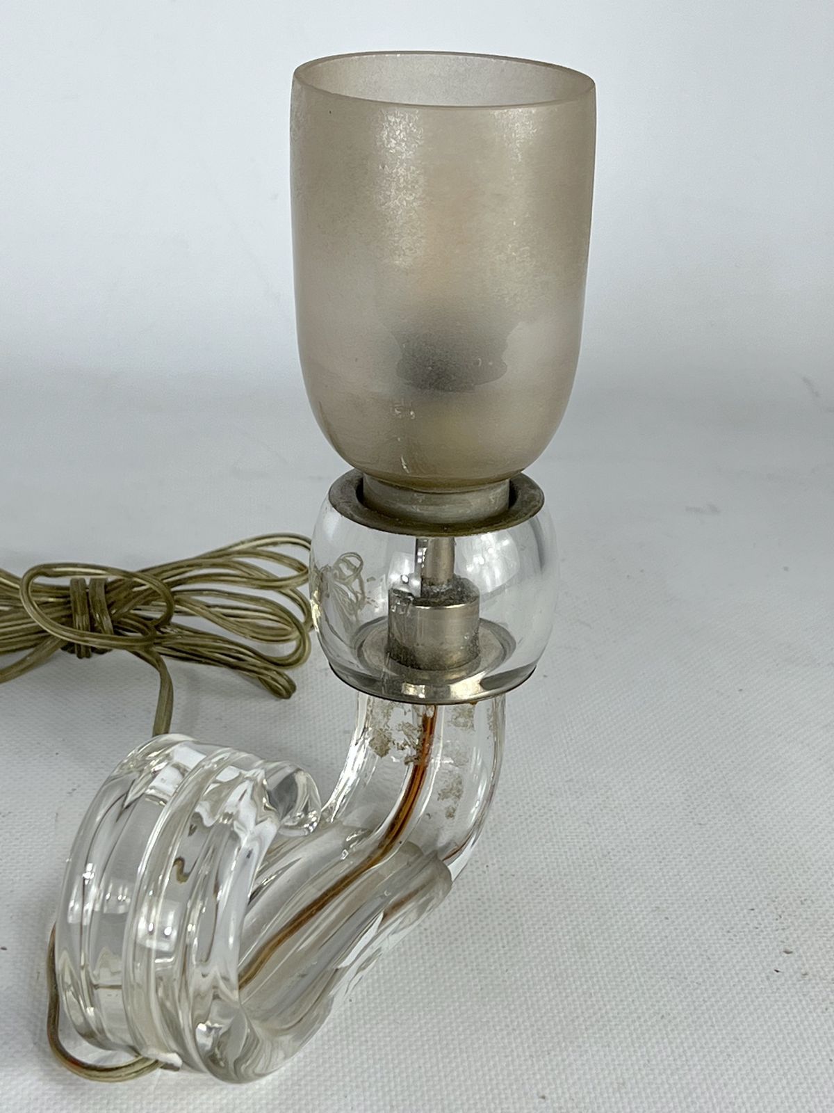 photo for sale Art Deco Murano Glass Table Lamp By Barovier. Italy 1930s