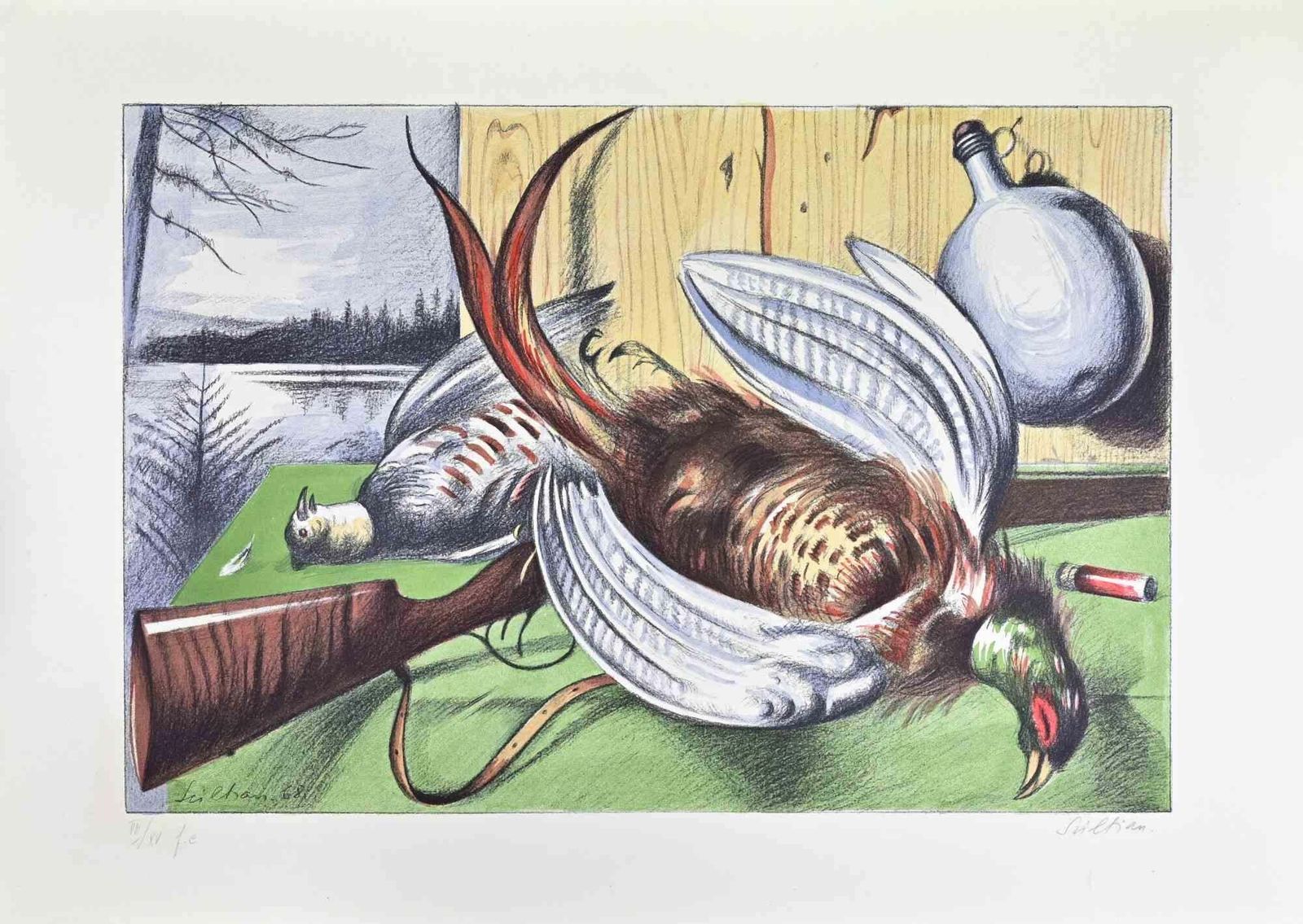 Gregorio Sciltian After The Hunt   Lithograph By Gregorio Sciltian   1968 1968