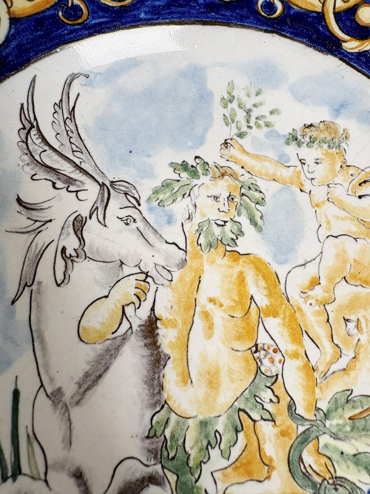 Set Of 2 Majolica Plates, Early 20th Century And An Earthenware Dish, France photo 480.0