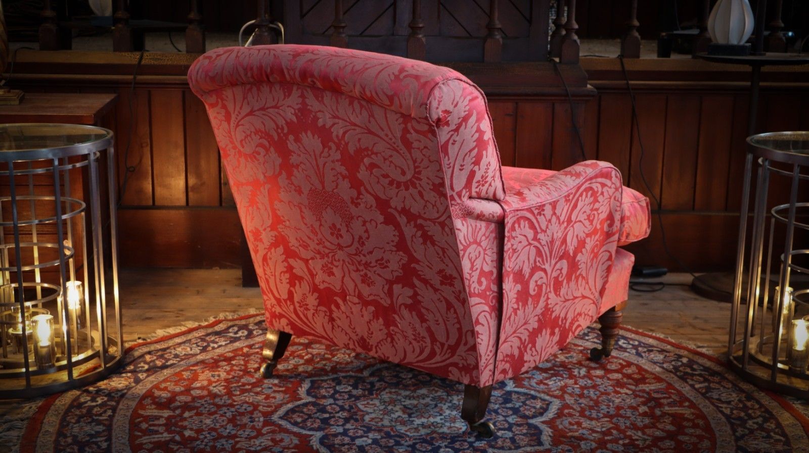 Furniture Howard & Sons Bridgewater Armchair In Damask Fabric photo
