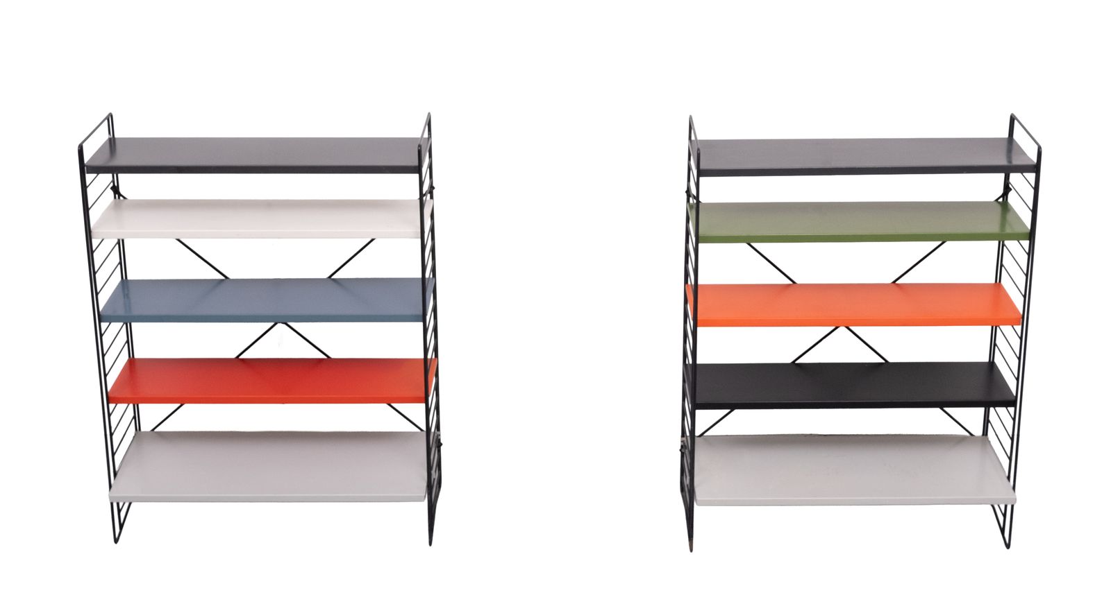 Tomado Free Standing Metal Colored Racks 1960s Holland photo vinterior