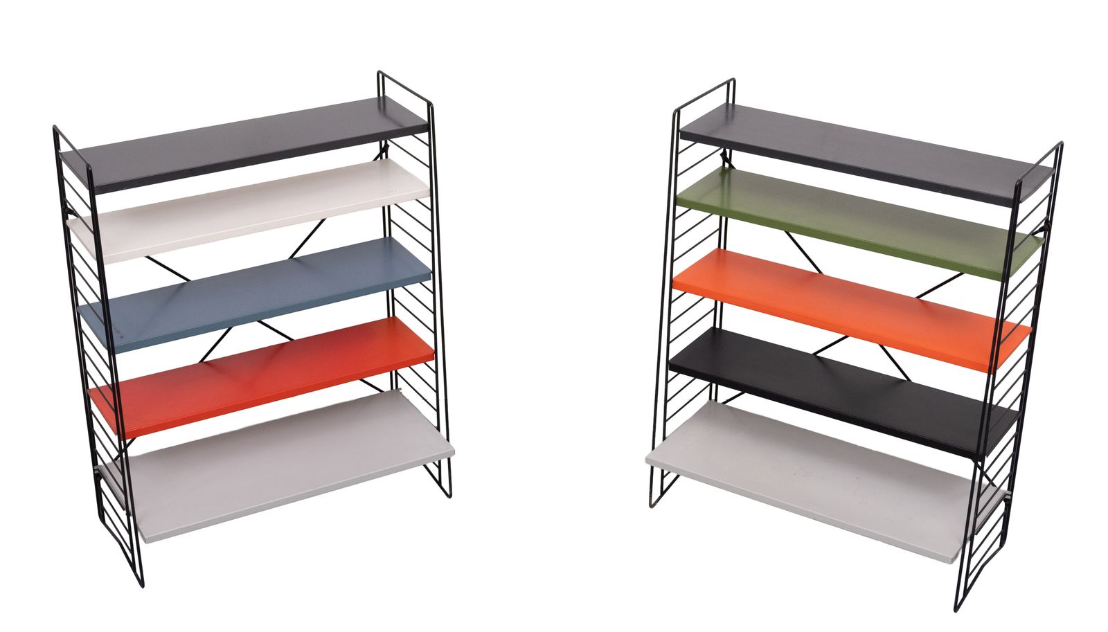 Tomado Free Standing Metal Colored Racks 1960s Holland