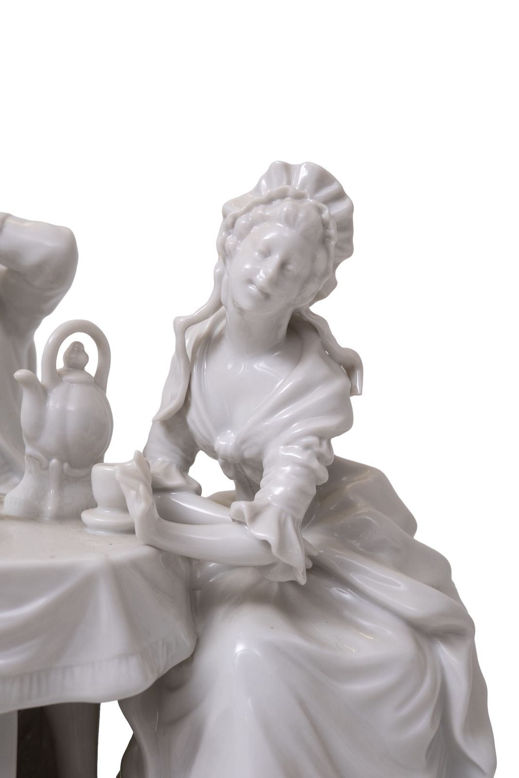 ''The Gossip'' Classic Glazed Porcelain Group Germany 1920s photo 900.0