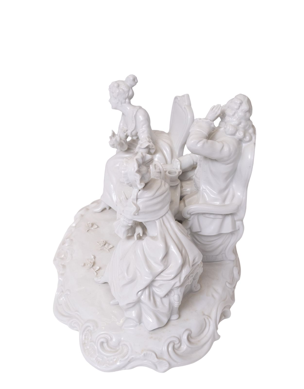 photo vinterior ''The Gossip'' Classic Glazed Porcelain Group Germany 1920s
