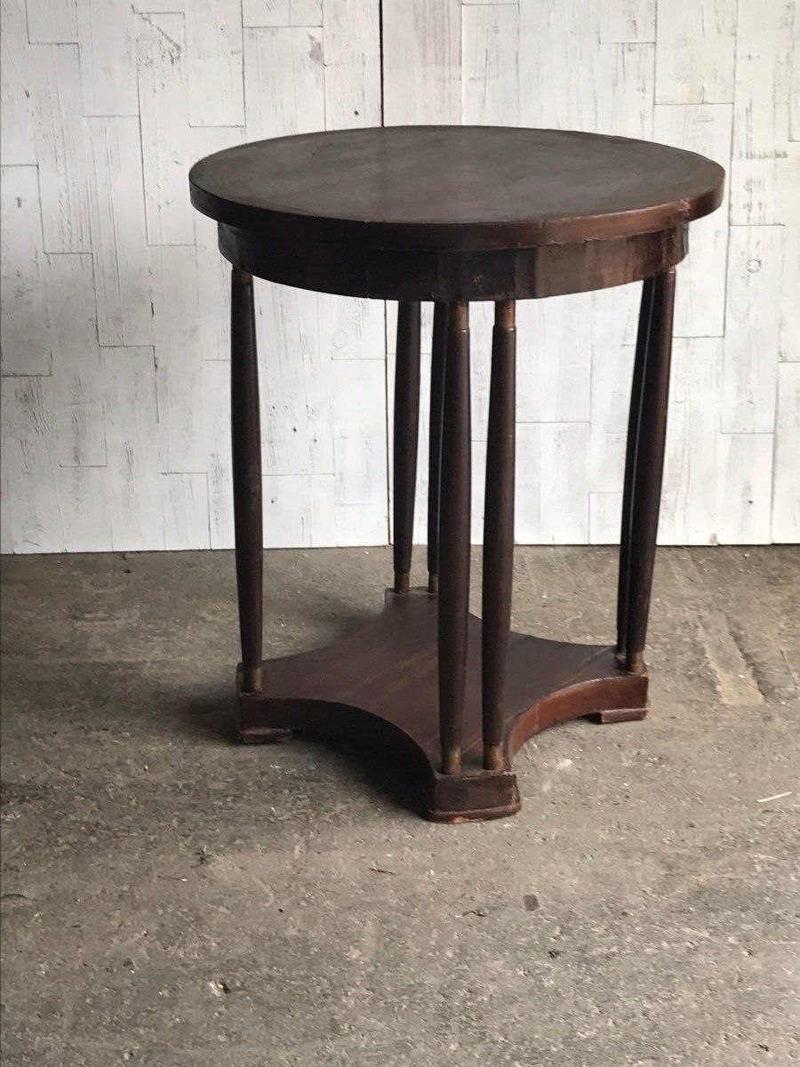 Art Nouveau Mahogany Side Table, 1920s