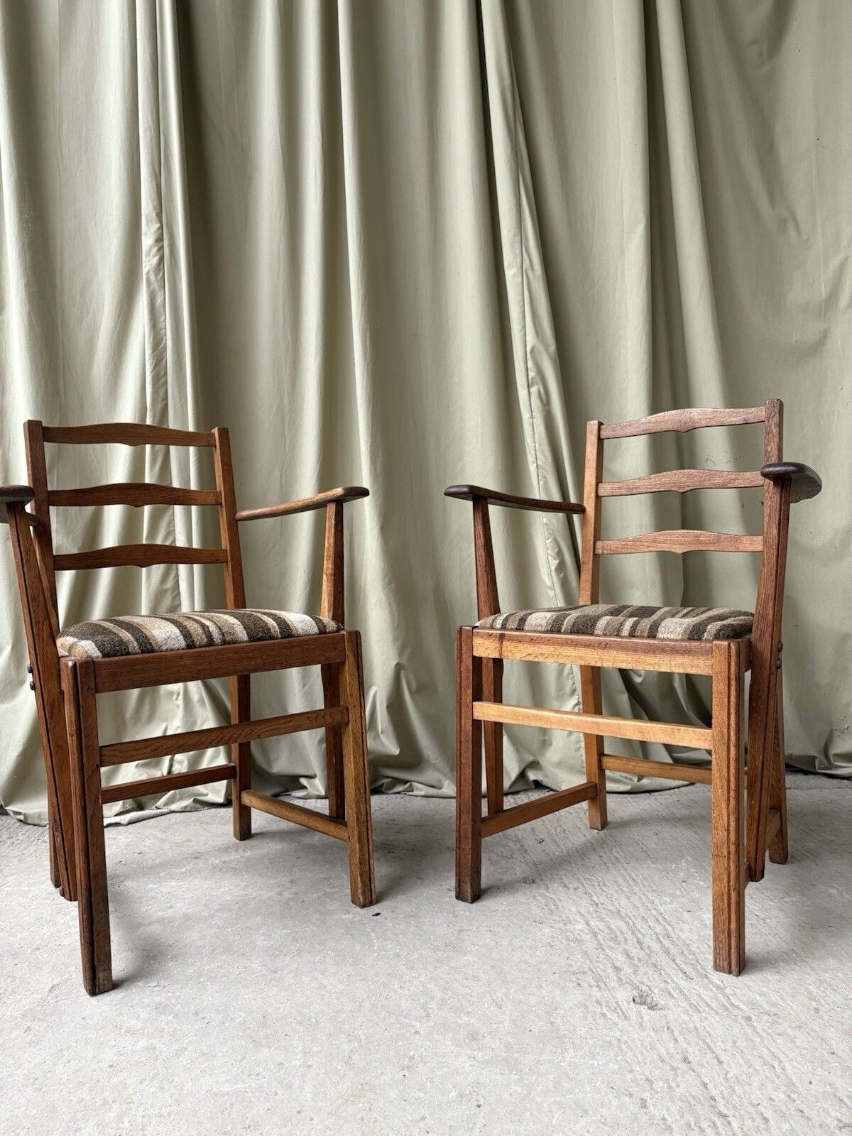 Vtg Early Mid Century Set Of 2 Ercol Penn Carver Armchairs Dining Chairs R1061 photo furniture