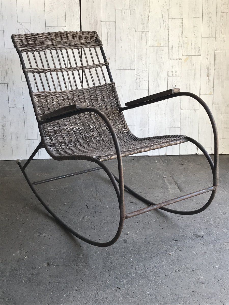 Mid Century Bentwood And Steel Rocking Chair, 1960s