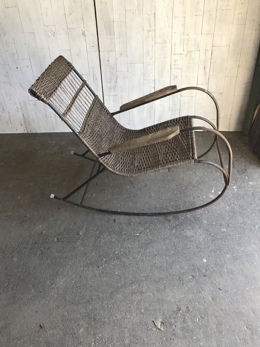 Mid Century Bentwood And Steel Rocking Chair, 1960s photo Furniture