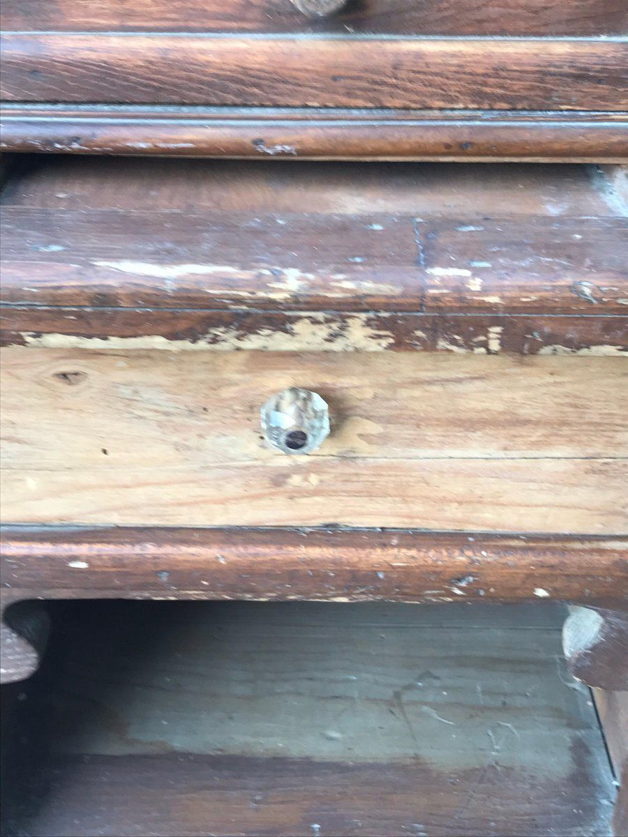 photo for sale Antique Rustic Pine Nightstand
