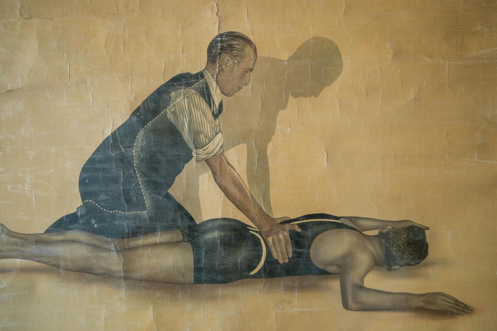 Original Anatomical Vintage British School Wall Chart Resuscitation First Aid Anatomy Beautiful Rare Teck St John's Ambulance photo 277.0