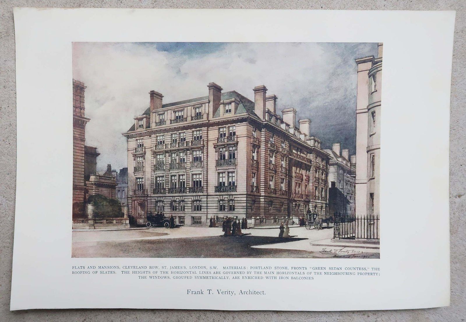Pair Of Original Antique Prints Of Architectural Drawings Of London Buildings. photo for sale