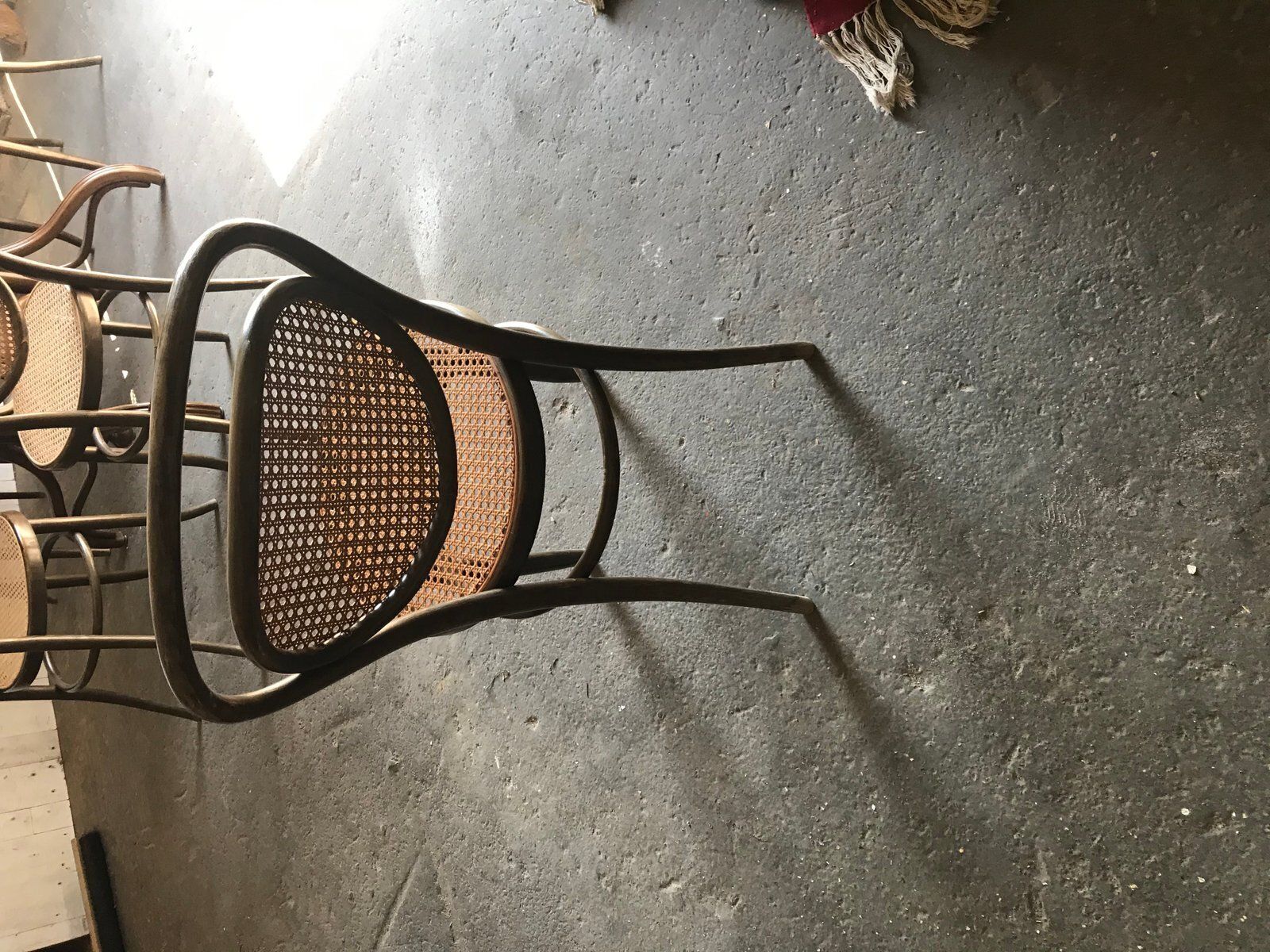 Oval Dining Chairs & Table In Wood Cane, Germany, 1960s, Set Of 7 photo vinterior