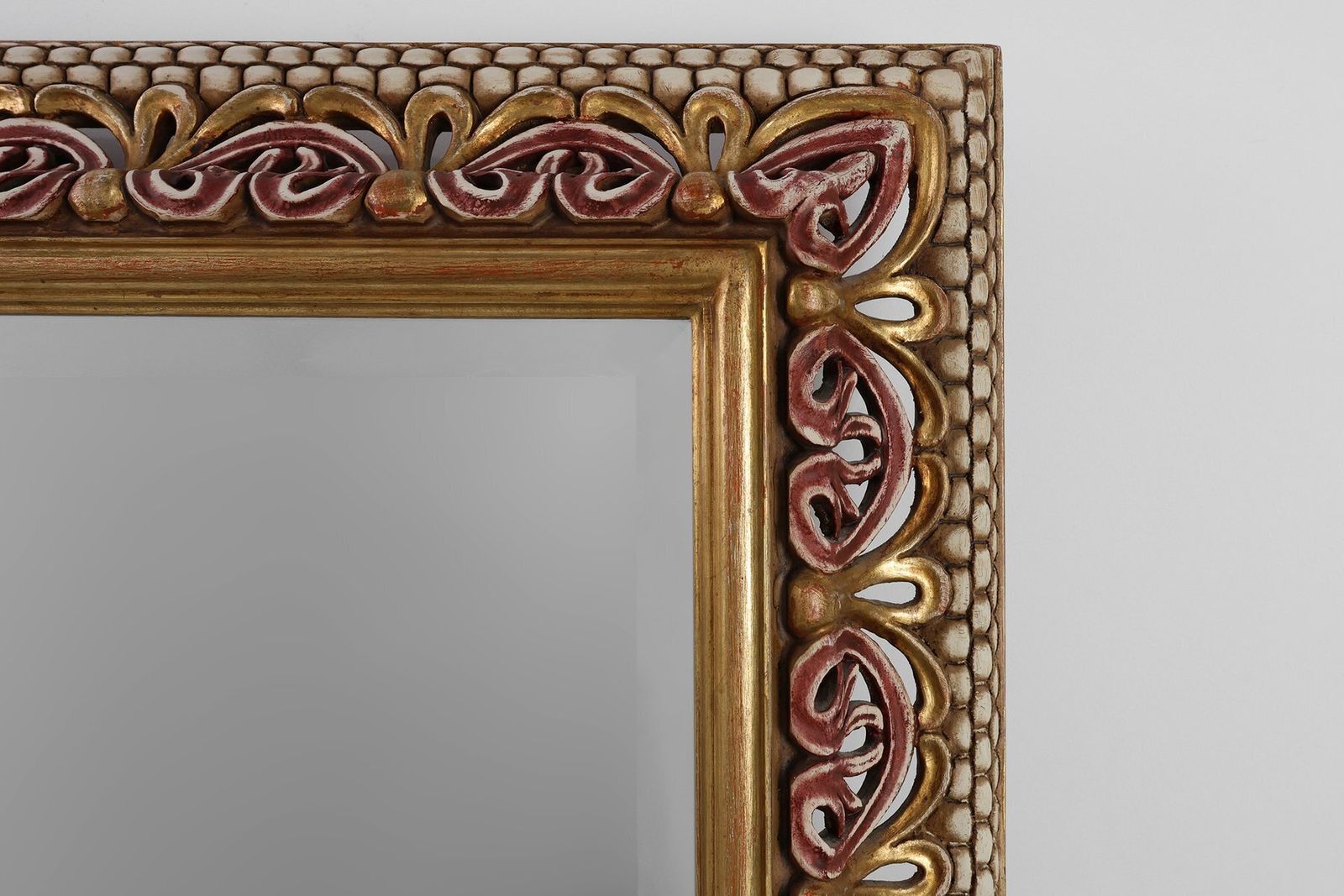Baroque Revival Firenze Mirror In Carved Wood, Italy, 1960s photo furniture