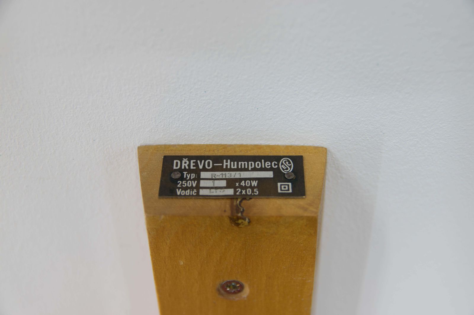1970s Czechoslovakian Chandelier & Wall Lamp By Dřevo Humpolec photo 665.0