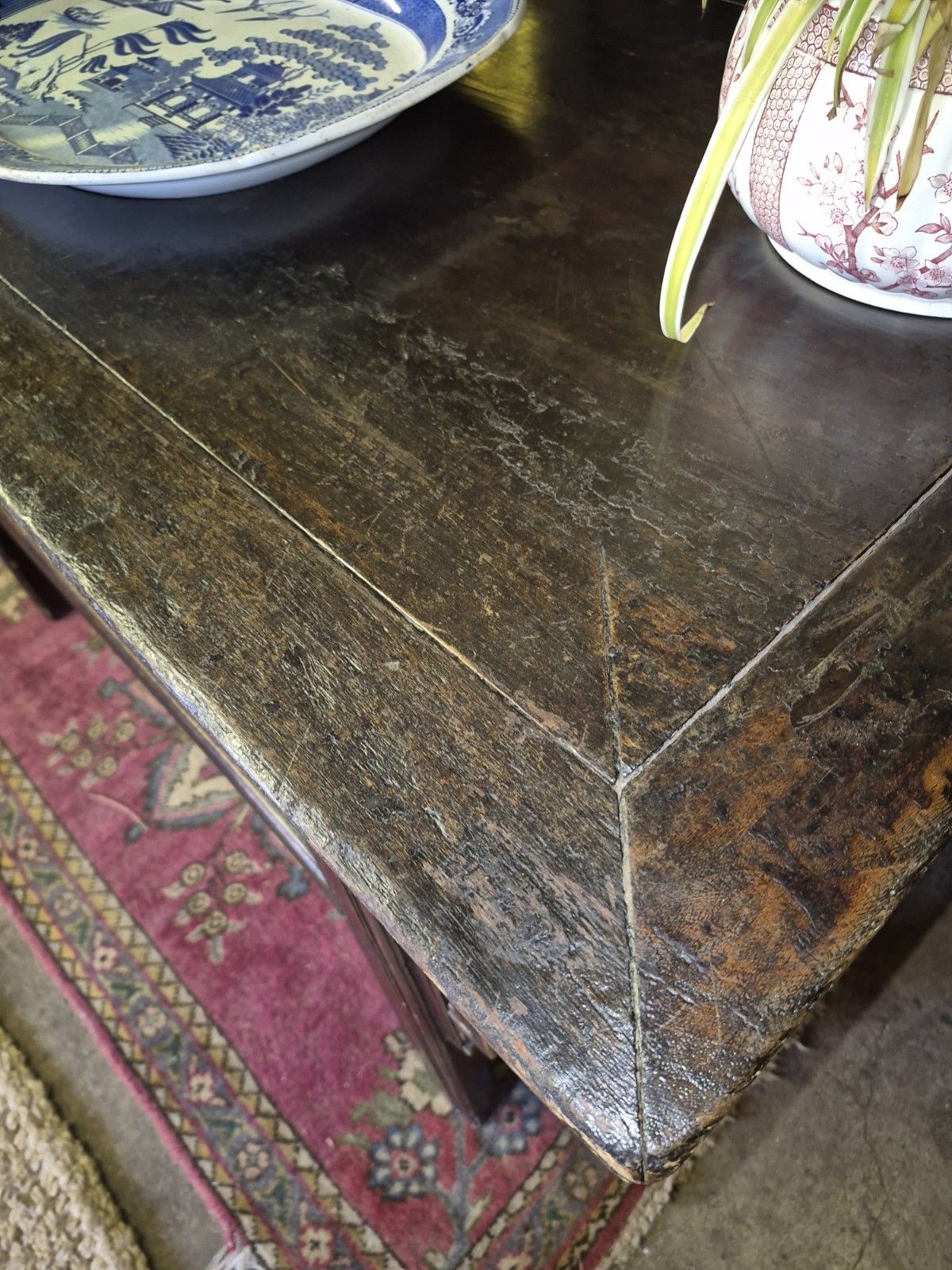 445.0 An Incredible Early 19th Century Provincial Chinese Hardwood Altar Console Table photo